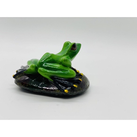 Frog on rock May rich company Figurine Approx 3"x 2.25". - Picture 6 of 15